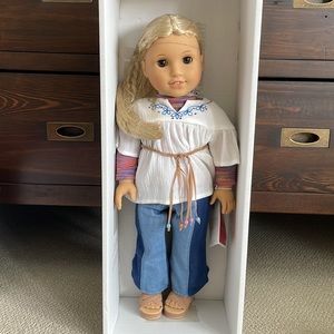 Classic Julie 18" American Girl Doll, Book & Extra Outfit, 2015, Retired, New